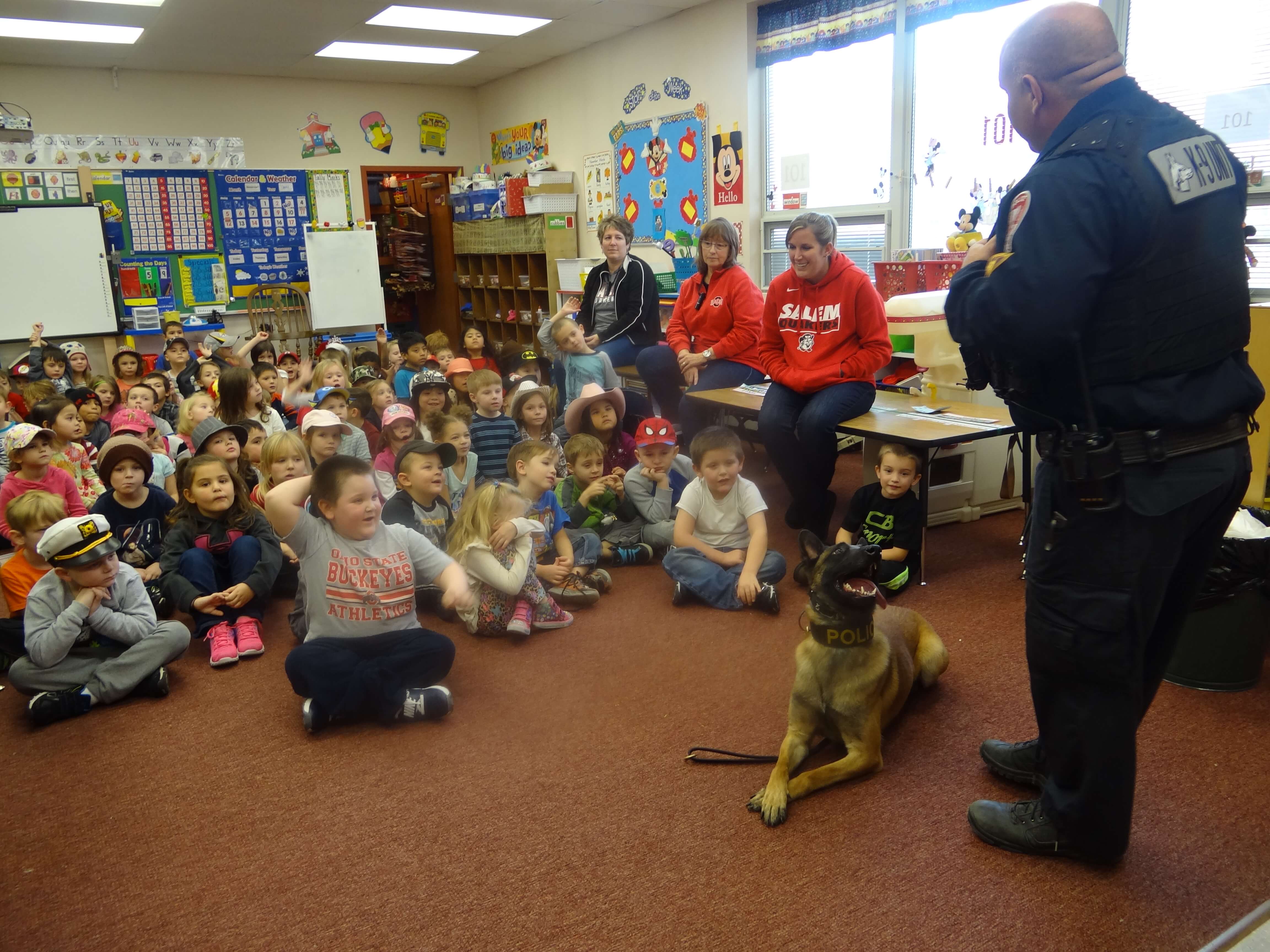 Salem Canine unit visiting Buckeye Elementary